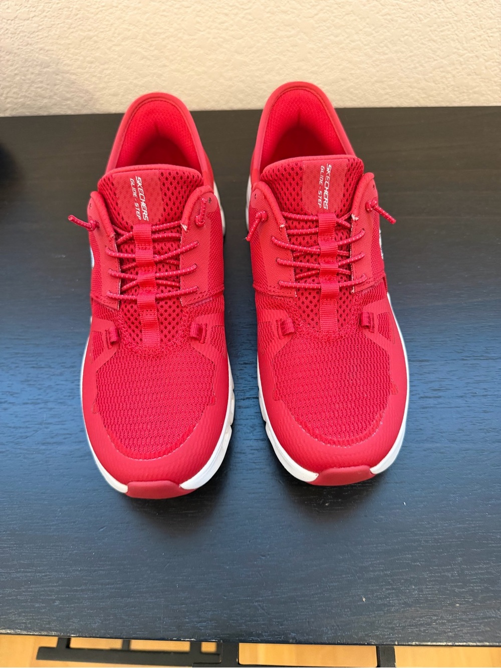 Skechers Women's Red Mesh Slip-On Athletic Sneakers
